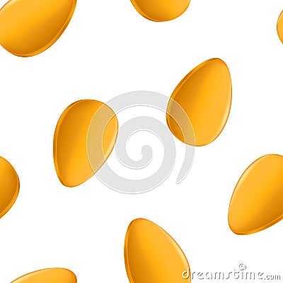 Seamless pattern of orange pill for erection. Vector illustration template Vector Illustration