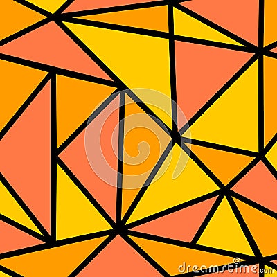 Seamless pattern with orange triangle Vector Illustration