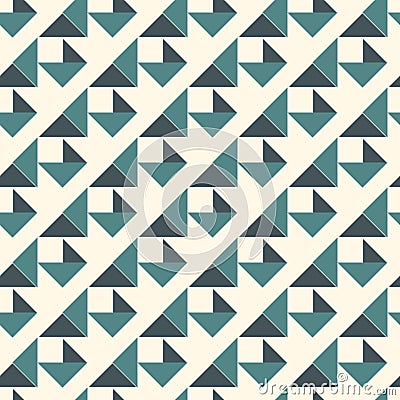 Seamless pattern with origami forms. Modern style geometric print. Repeated triangles contemporary abstract background Vector Illustration