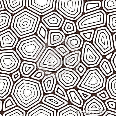 Seamless pattern, ornate turtle shell pattern. vector seamless pattern with hand drawn doodle turtle shell.Vector stock Vector Illustration