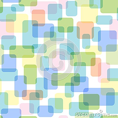 Seamless pattern of overlapping rectangles. Vector Illustration