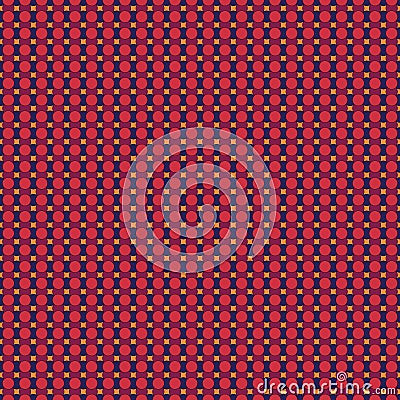 Seamless pattern. Overlapping small color circles texture. Color Circle figures background. Quilts ornament. Ethnic motif. Vector Illustration