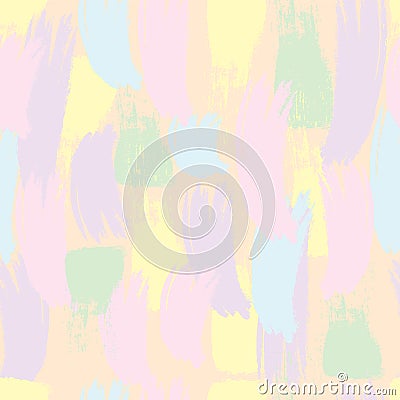 Seamless pattern. Pastel brush strokes. Vector Illustration