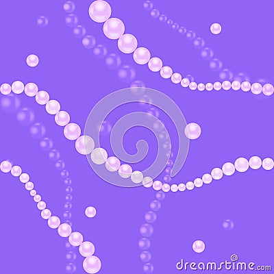 Seamless Pattern With Pearl Necklace Stock Photo