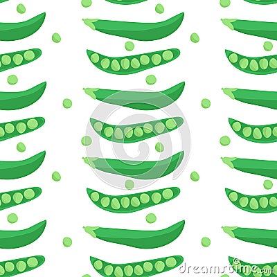 Seamless pattern with peas. Vector Illustration