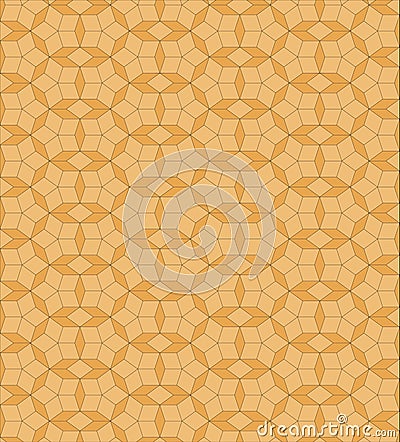 Seamless pattern of Penrose rhombi Vector Illustration
