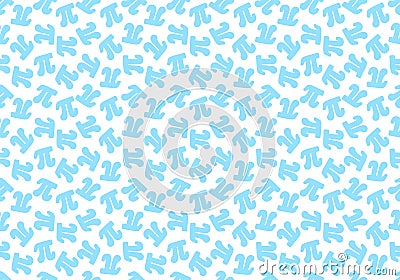 Seamless pattern for Pi day holiday. Mathematics texture background. Math design Vector Illustration