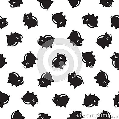 Seamless pattern - piggy bank Vector Illustration