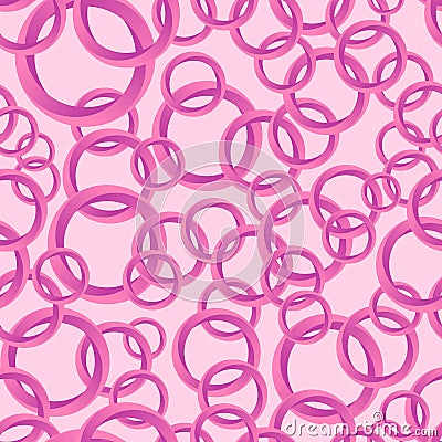 Seamless pattern with pink abstract circles. Vector Illustration