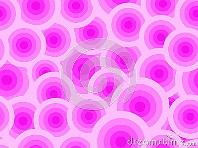 Seamless pattern with pink circles Vector Illustration
