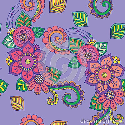 Seamless pattern of pink flowers. natural pattern Vector Illustration