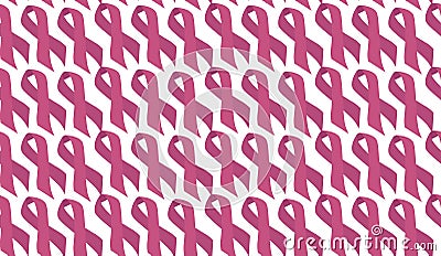 Seamless pattern with pink ribbons Vector Illustration