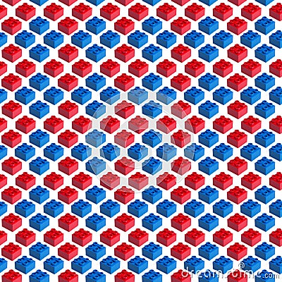 Seamless pattern plastic block Stock Photo