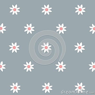 Seamless pattern pretty pastel tone flower Vector Illustration