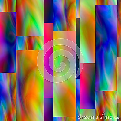 Seamless pattern psychedelic acid background rectangles with offset Stock Photo