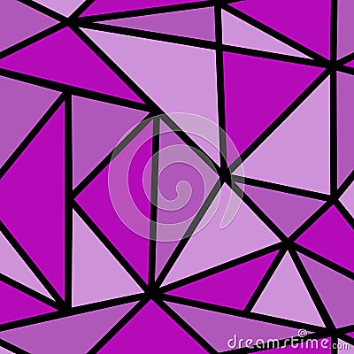 Seamless pattern with purple triangle Stock Photo