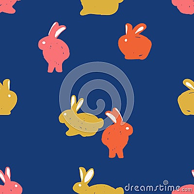 seamless pattern, rabbit Vector Illustration