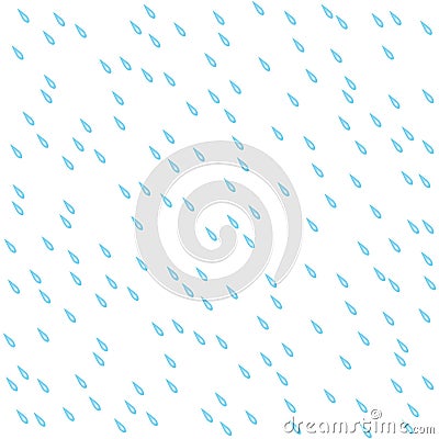 Seamless pattern with rain drops. Water drops isolated on white Vector Illustration