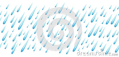 Seamless pattern with raindrops. Vector Illustration