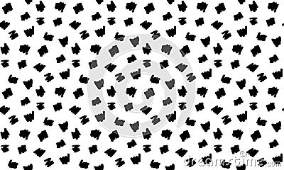 Seamless pattern with random doodle scribble lines. Hand drawn scattered squiggle texture. Monochrome vector background Vector Illustration
