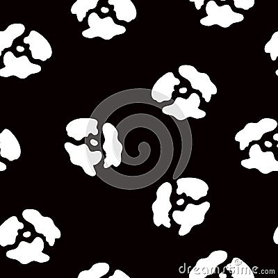 Seamless pattern of red poppies. Floral pattern of poppie. Vector Illustration