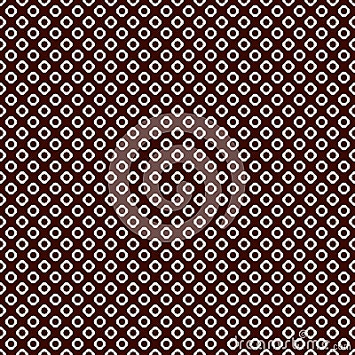 Seamless pattern with repeated circles. Hex nut motif. Geometric abstract background. Modern style surface texture Vector Illustration