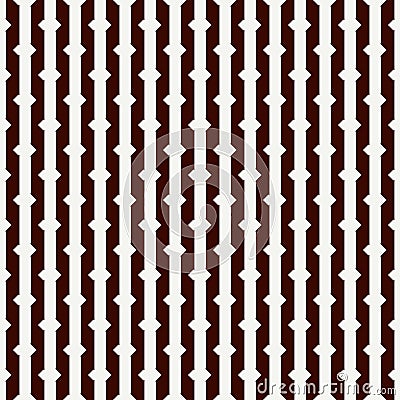 Seamless pattern with repeated vertical spiked lines. Thorny branches motif. Striped abstract geometric background Vector Illustration
