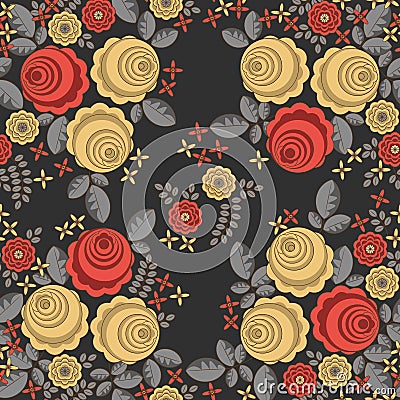 Seamless pattern in retro style 4 Vector Illustration