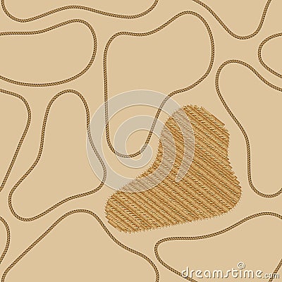 Seamless pattern with rope Stock Photo