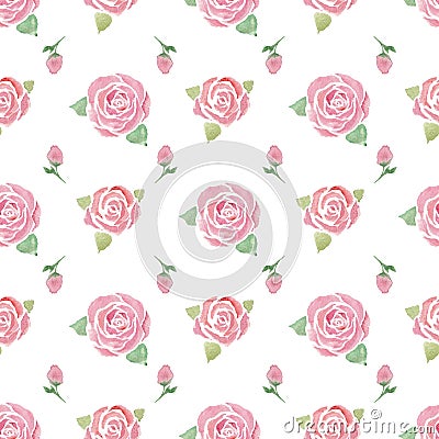 Seamless pattern with roses Stock Photo