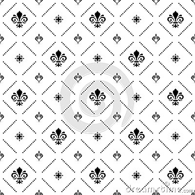 Seamless Pattern With Royal Lily Stock Photo