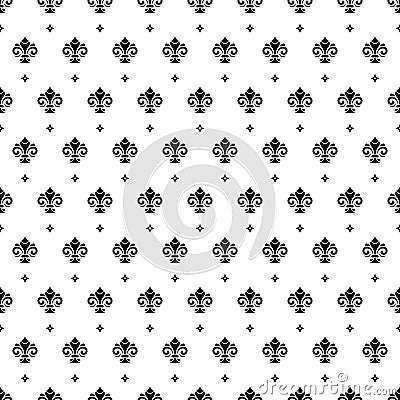 Seamless Pattern With Royal Lily Stock Photo