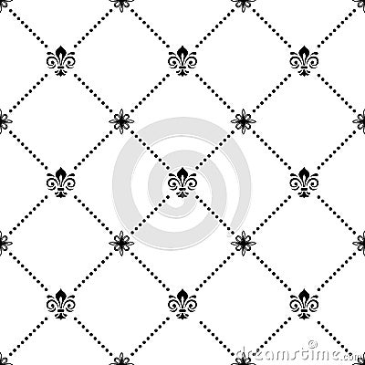 Seamless Pattern With Royal Lily Stock Photo