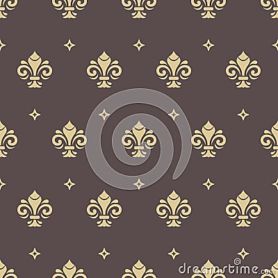 Seamless Pattern With Royal Lily Stock Photo