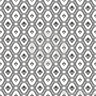 Seamless Pattern With Royal Lily Stock Photo