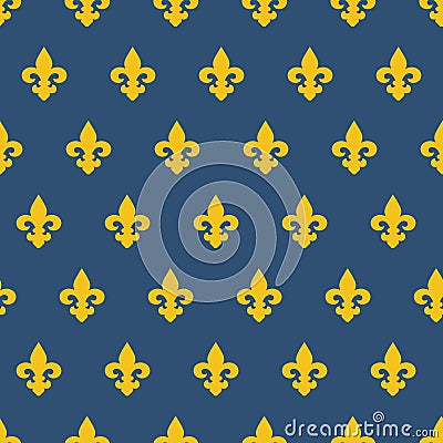 Seamless pattern with royal lily texture Vector Illustration