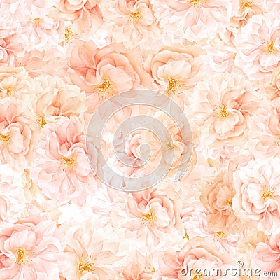 SEAMLESS pattern of sakura blossoms Stock Photo