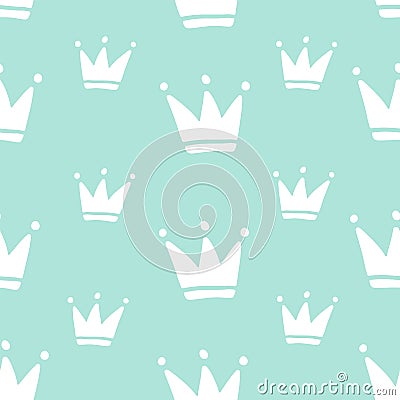 Seamless pattern of simple crown Vector Illustration