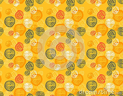 Seamless pattern of simple geometry. Retro-style illustration Vector Illustration