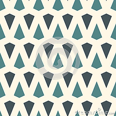 Seamless pattern with simple ornament. Mini kites motif. Repeated triangles background. Minimalist geometric wallpaper Vector Illustration