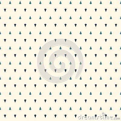 Seamless pattern with simple ornament. Mini kites motif. Repeated triangles background. Minimalist geometric wallpaper Vector Illustration