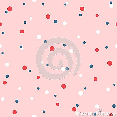 Seamless pattern with small round spots. Cute print. Vector illustration. Vector Illustration