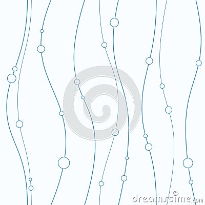 Seamless pattern with smooth lines and circles. Vector Illustration