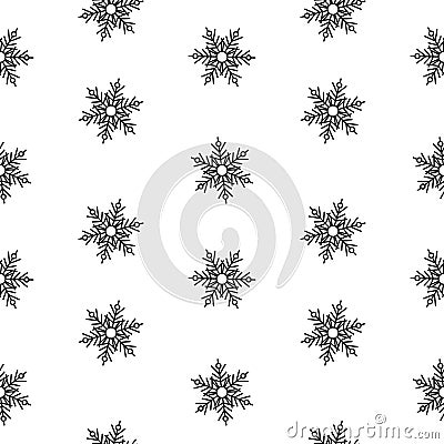 Seamless pattern snowflakes abstract isolation, winter element for design Stock Photo