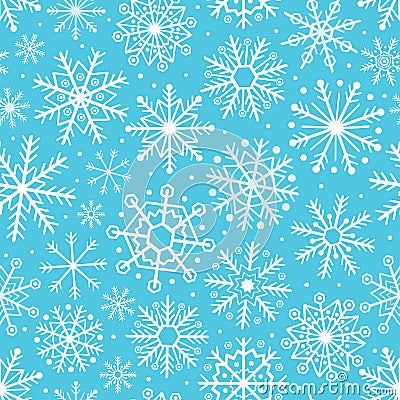 Seamless pattern with snowflakes Vector Illustration