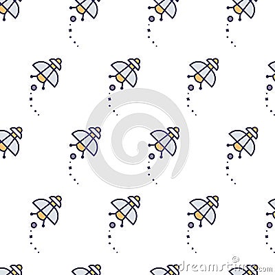 Seamless pattern with space cosmos. Vector Illustration