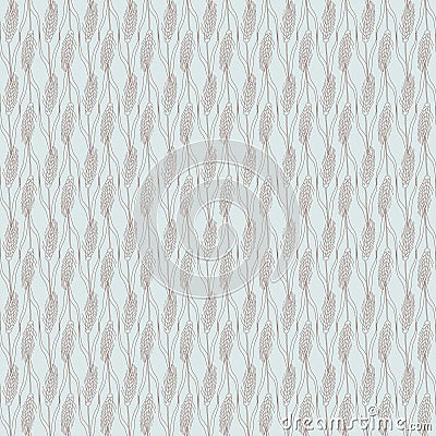 Seamless pattern with spikelet wheat Vector Illustration