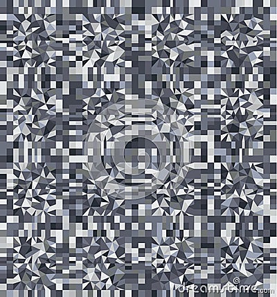 Seamless pattern with square triangular elements gray. Vector Illustration