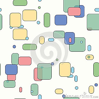Seamless pattern with squares. Abstract modern background with geometric Stock Photo