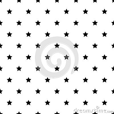Seamless pattern with star. Cute stars background. Repeating small and large patterns for design prints. Repeated monochrome Vector Illustration